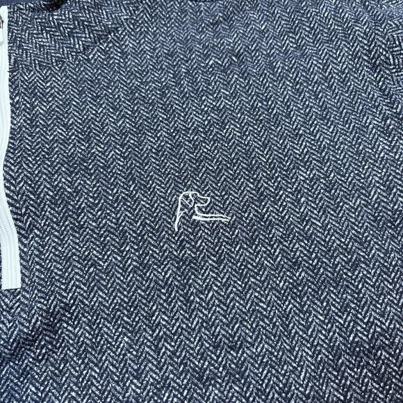 Rhoback Men’s Size XL Herringbone Jacquard Gray Performance Q-Zip Pullover - Picture 16 of 16